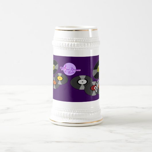 Vater Rocks MoonDreams Retro Platten Beer Stein Bierglas (Mittel)