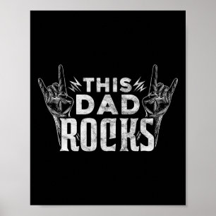 Vater Rocks Rock'n'Roll Heavy Metal Fathed Day Poster