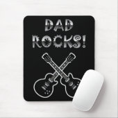 Vater Rocks!  Schwarz-Weiß-Gitarre Mousepad (Mit Mouse)