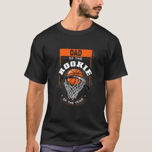Vater Rookie des Jahres Basketball Vater der Rooki T-Shirt (Vorderseite)