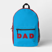 Vater [Roter, abgenutzter Text] Bedruckter Rucksack (Vorderseite)