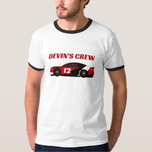 Vater Roter Rennwagen Crew Geburtstagsfeier T-Shirt