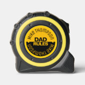 VATER RULES halbschwarz halbgelb lustig Maßband (Vorderseite)