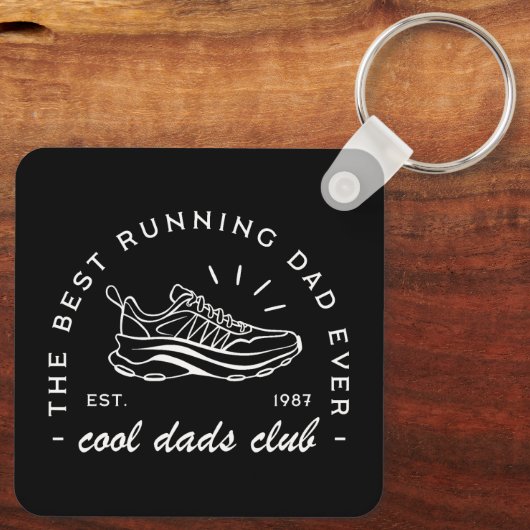 Vater-Run-Club Marathonläuferin Sportästhetik Schlüsselanhänger (Rückseite)