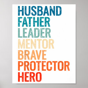 Vater S für Männer Vintager Mann Retro Daddy Vathe Poster