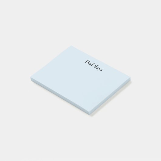 Vater sagt post-it klebezettel (angewinkelt)