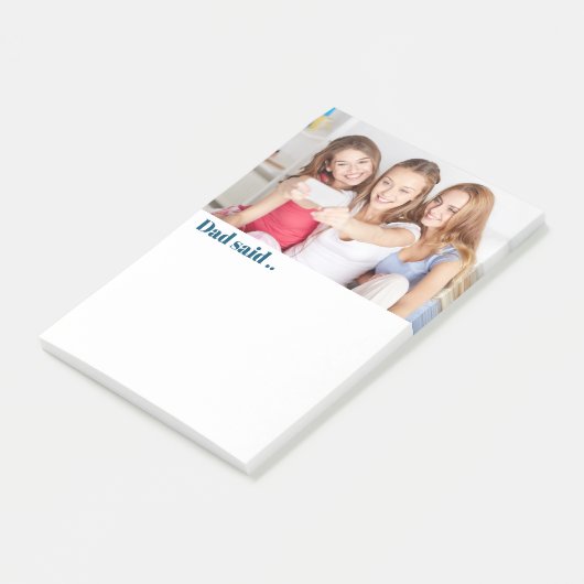 Vater Said Fun Custom Foto Post-it Klebezettel (angewinkelt)