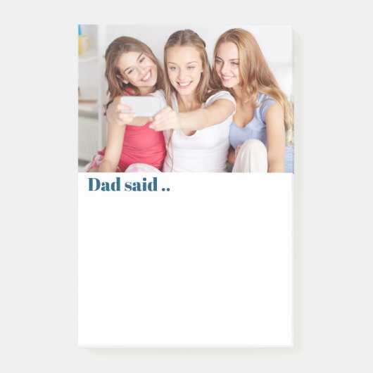 Vater Said Fun Custom Foto Post-it Klebezettel (Vorderseite)