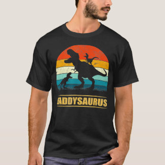 Vater Saurus Daddy Dinosaur T Re 2 Kinder Familie T-Shirt