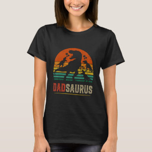 Vater saurus Rex Daddy Dinosaurier 3 Kinder Vater' T-Shirt
