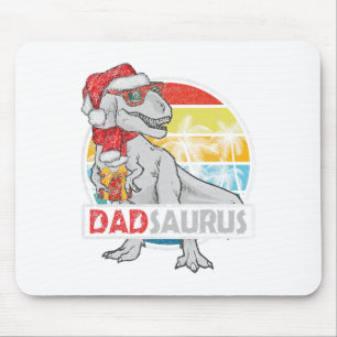 Vater Saurus T Rex Dinosaur Familie Matching Xmas Mousepad