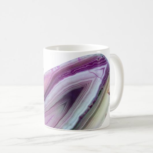 *~* Vater schaukelt Steinachat-Lavendel-Stein Kaffeetasse (VorderseiteRechts)