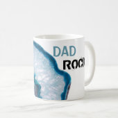 *~* VATER schaukelt Steinblauen Steinachat Kaffeetasse (VorderseiteRechts)