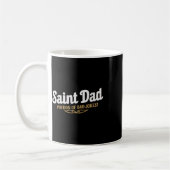 Vater Schutzpatron von Bad Jokes Funny Vathers Day Kaffeetasse (Links)