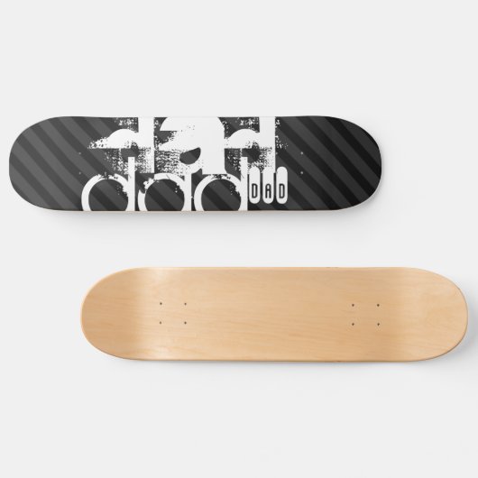 Vater; schwarz und dunkelgraue Streifen Skateboard (Horizontal)