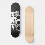 Vater; schwarz und dunkelgraue Streifen Skateboard (Vorderseite)