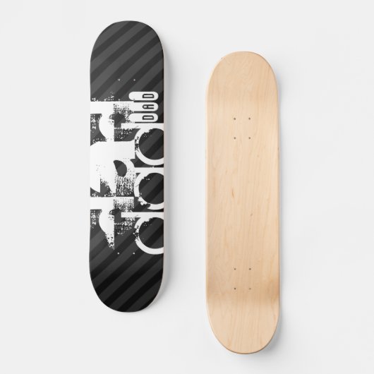 Vater; schwarz und dunkelgraue Streifen Skateboard (Vorderseite)