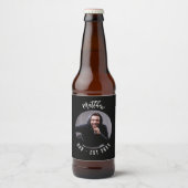 VATER Schwarz-weiß Foto Vater Bierflaschenetikett (Vorderseite)