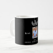 Vater Schwarz-weiße Namen Foto Kaffeetasse (Vorderseite Links)