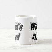 Vater Schwarzer Halbtext Kaffeetasse (Mittel)