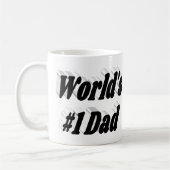 Vater Schwarzer Halbtext Kaffeetasse (Links)