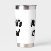 Vater Schwarzer Halbtext Thermobecher (Links)