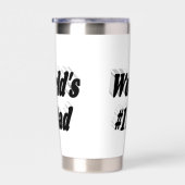 Vater Schwarzer Halbtext Thermobecher (Rechts)