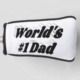 Vater schwarzer Text Golf Headcover