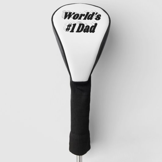Vater Schwarzer Text Golf Kopfbedeckung Headcover (Vorderseite)