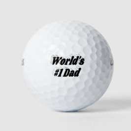 Vater schwarzer Text Golfball