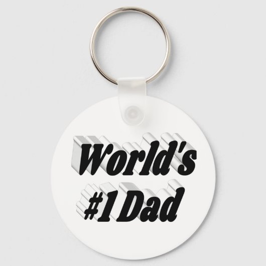 Vater schwarzer Text Schlüsselanhänger (Vorderseite)