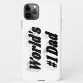 Vater Schwarzer Text Vathers Day iPhone Hülle (Rückseite)