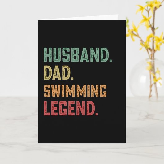 Vater schwimmen Legend Schwimmer Karte (Gelbe Blume)