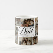 Vater-Script-Typografie 10-Foto-Collage Kaffeetasse (Mittel)