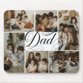 Vater-Script-Typografie 6-Foto-Collage Mousepad (Vorne)
