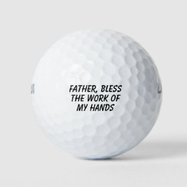 'Vater, segne die Arbeit meiner Hände' Glaubensges Golfball
