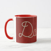 Vater Seil Schriftart auf rot Tasse (Links)