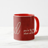 Vater Seil Schriftart auf rot Tasse (VorderseiteRechts)