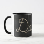 Vater Seil Schriftart auf schwarz Tasse (Links)