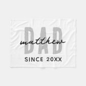 Vater seit 20XX Moderne, einfache Preppy Fleecedecke (Vorderseite (Horizontal))