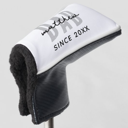 Vater seit 20XX Moderne, einfache Preppy Golf Headcover (3/4 Vorderseite)