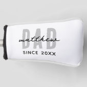 Vater seit 20XX Moderne, einfache Preppy Golf Headcover (Vorderseite)