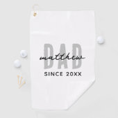 Vater seit 20XX Moderne, einfache Preppy Golfhandtuch (Insitu)