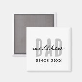 Vater seit 20XX Moderne, einfache Preppy Magnet (Vorderseite/Rückseite)