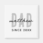 Vater seit 20XX Moderne, einfache Preppy Magnet (Vorne)