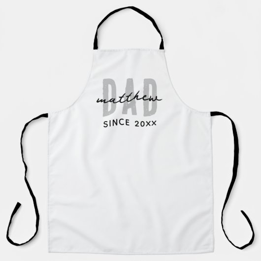 Vater seit 20XX Moderne, einfache Preppy Schürze (Vorderseite)