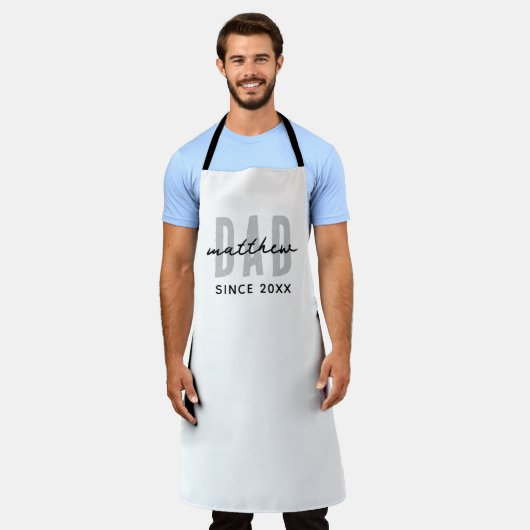 Vater seit 20XX Moderne, einfache Preppy Schürze (Getragen)