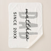 Vater seit 20XX Moderne, einfache Preppy Sherpadecke (Vorderseite)