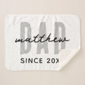 Vater seit 20XX Moderne, einfache Preppy Sherpadecke (Vorderseite (Horizontal))