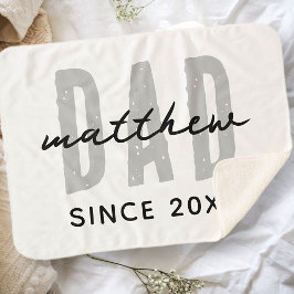 Vater seit 20XX Moderne, einfache Preppy Sherpadecke